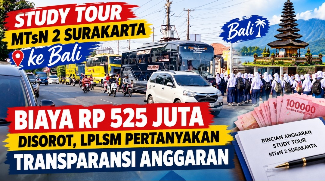 Biaya Study Tour MTsN 2 Surakarta ke Bali Rp 525 Juta Disorot, LPLSM Pertanyakan Transparansi Anggaran